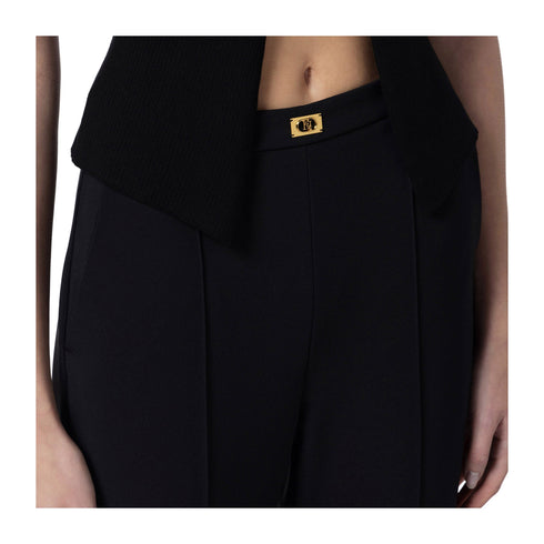 Elisabetta Franchi Pantaloni Pantalone Donna alla caviglia Nero - Francavilla Moda